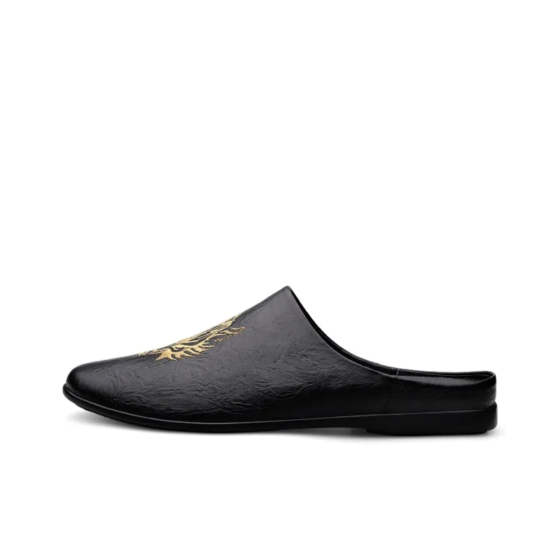 British Knights Rubber Sole Slip Resistant Closed Toe Slippers Men's Black-0
