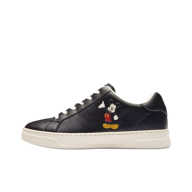 Disney x COACH Highline Low Top Skateboard Shoes Women's Black-0
