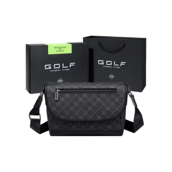 GOLF PVC Messenger Bag, Shoulder Bag Men's Black