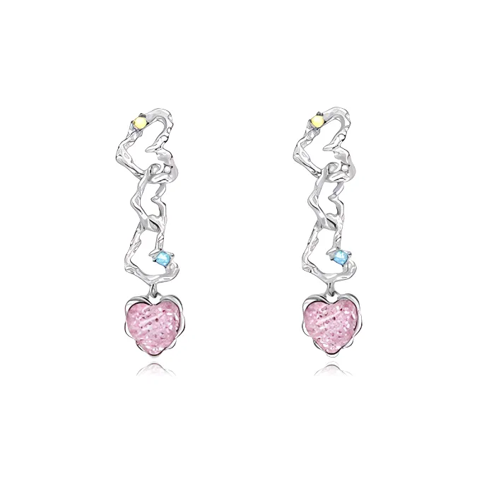 COPI S925 Sterling Silver Stud/Synthetic Cubic Zirconia Stud Earrings Unisex-0