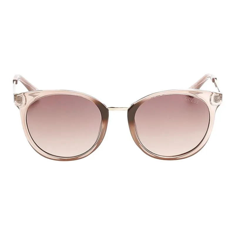 GUESS Plastic Round Sunglasses Women's Transparent-2