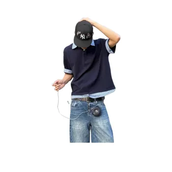 TESTUNG T Shirts Unisex Navy Blue
