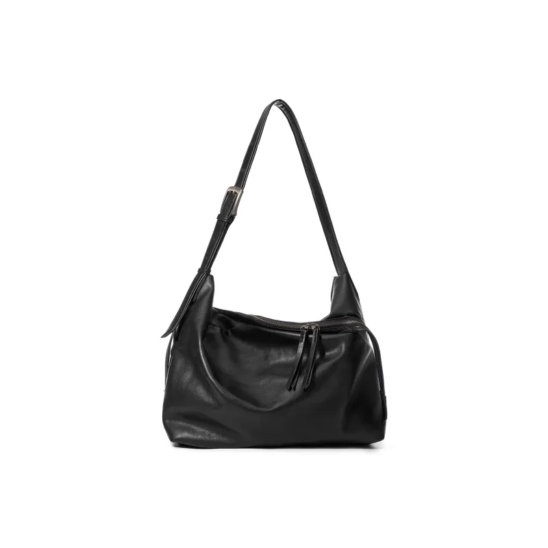 Yawei Kuroda PU With Artificial Leather Crossbody Bag Unisex Black-1