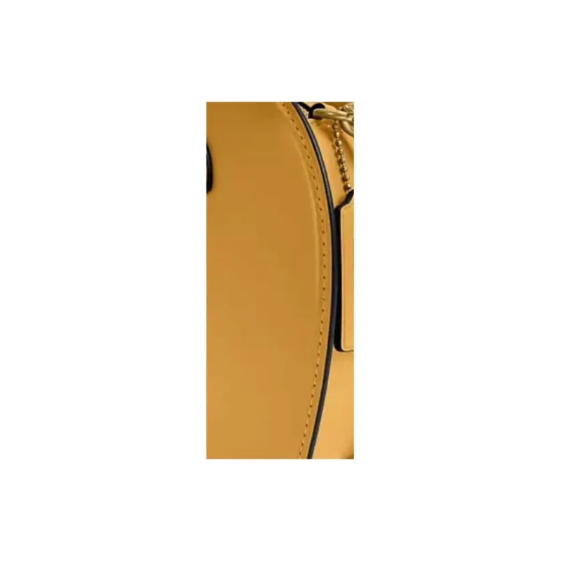 COACH Heart Leather Heart Shaped Bag, One Shoulder Handbag Trumpets Women's Brass-6