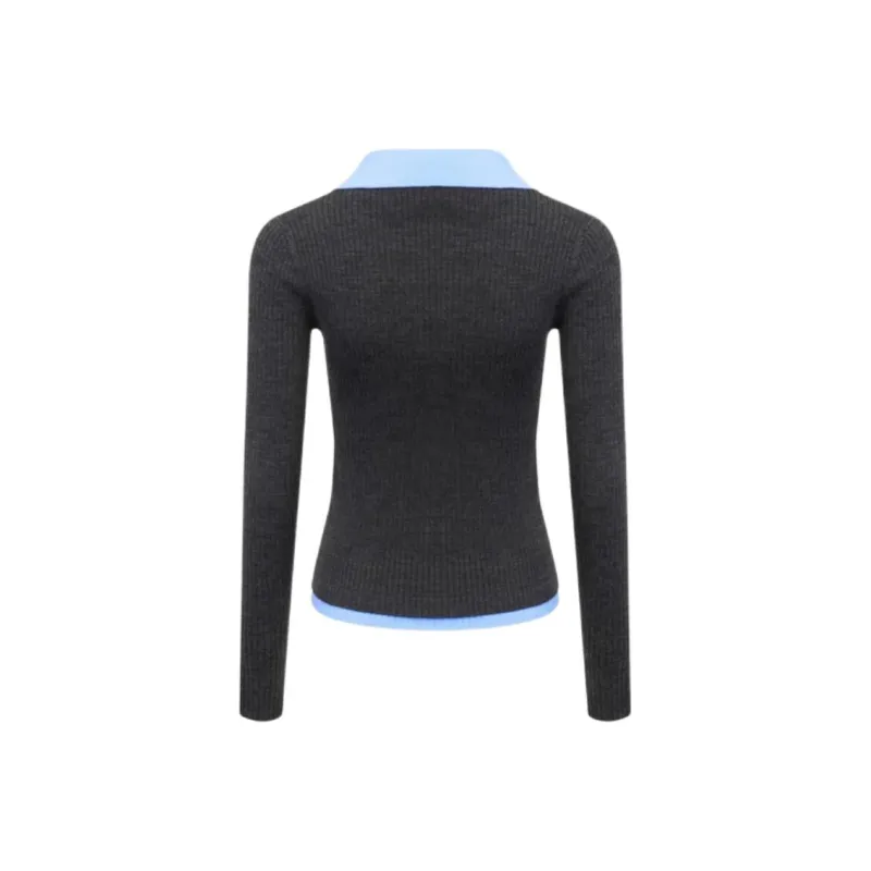 Ann Andelman Knitwear Women's Dark Gray-1
