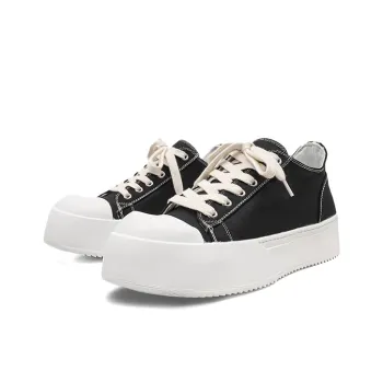 WJA Cushioning, Impact Resistant, Abrasion Resistant, Lightweight, Slip Resistant Low Top Skateboard Shoes Unisex Black