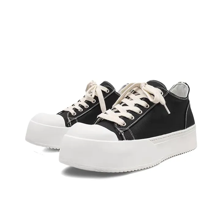 WJA Cushioning, Impact Resistant, Abrasion Resistant, Lightweight, Slip Resistant Low Top Skateboard Shoes Unisex Black-0