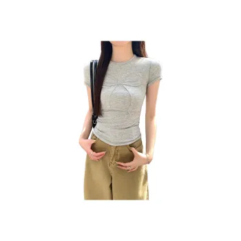 Mu Xiao Xin T Shirts Women's Gray