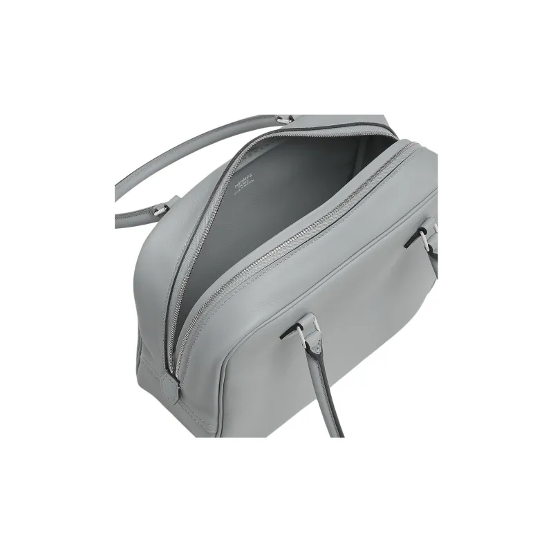 HERMES Plume Swift Calfskin One Shoulder Handbag Mini Women's Mist Gray-2