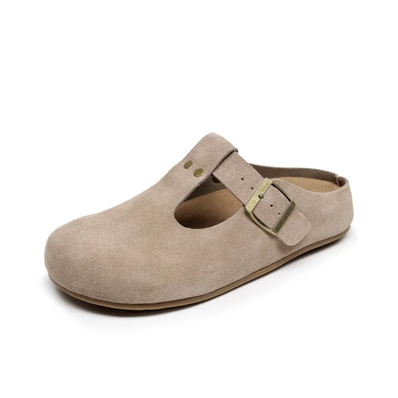 Golofi Rubber Sole Slip Resistant Closed Toe Slippers Women's-23