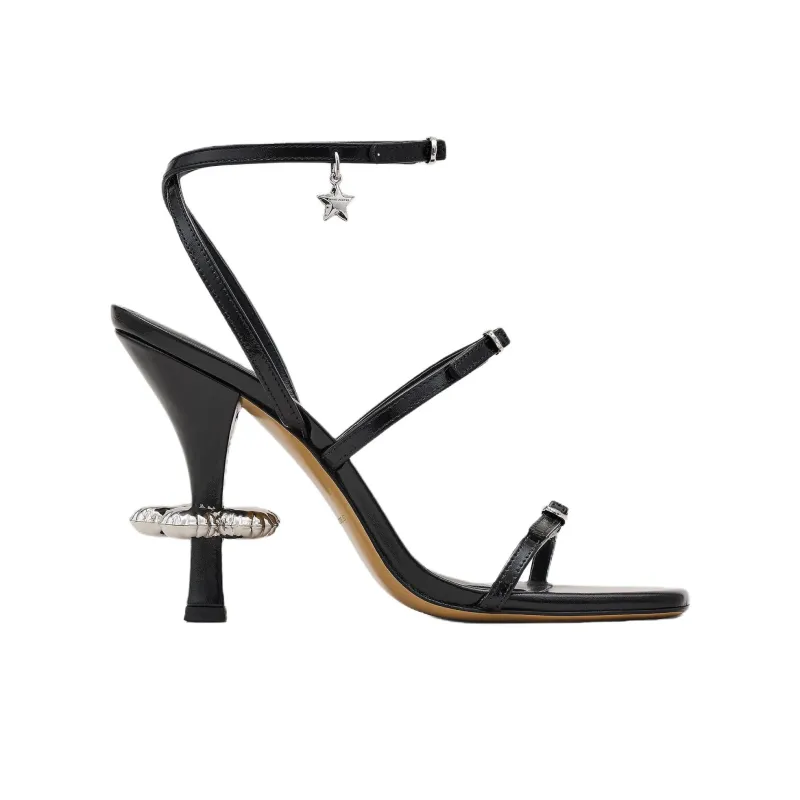 MARC JACOBS Daisies One Strap Sandals 10cm Women's Black-1