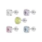 Millennium Rose Stud Earrings[Blue+White+Pink+Purple+Green]