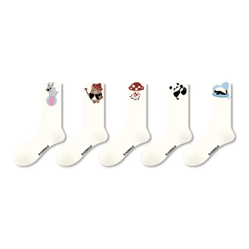 Gentle Welcome Mid Calf Socks Women's 5 Pack-2