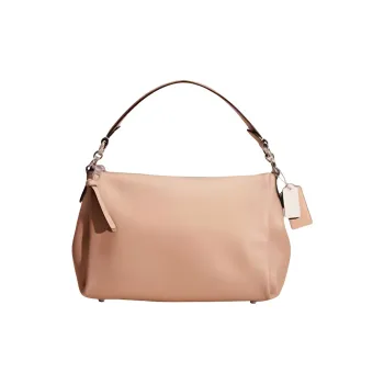COACH Shay Soft Pebbled Leather Shoulder Bag Crossbody Bag Large Size Women's Taupe