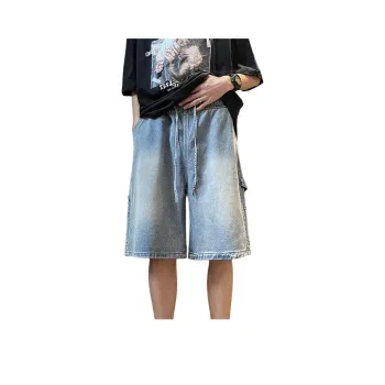 OPMO Denim Shorts Unisex Light Blue