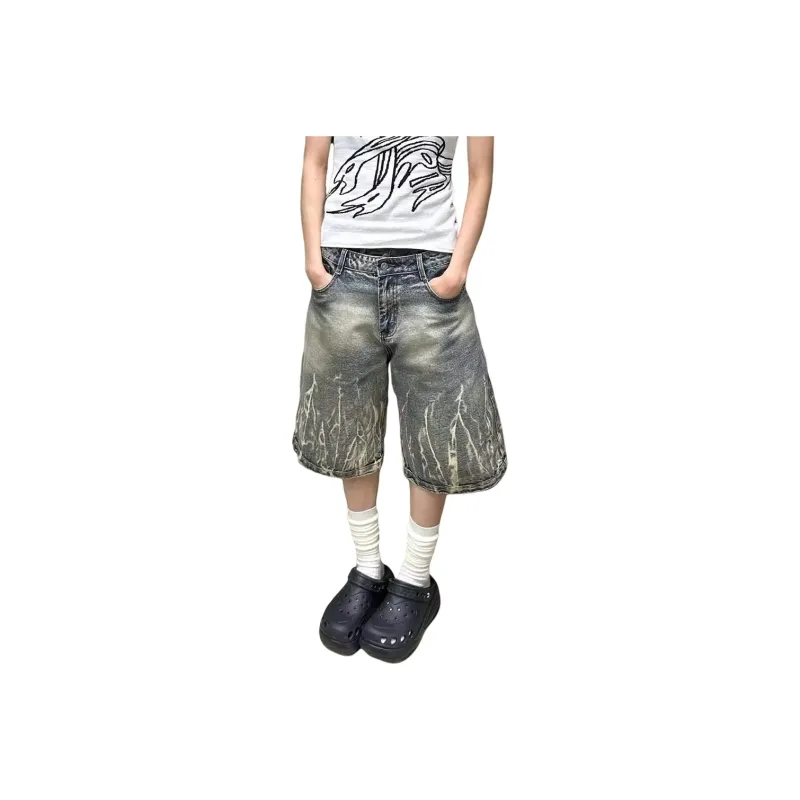 Weles Denim Shorts Unisex Blue-0