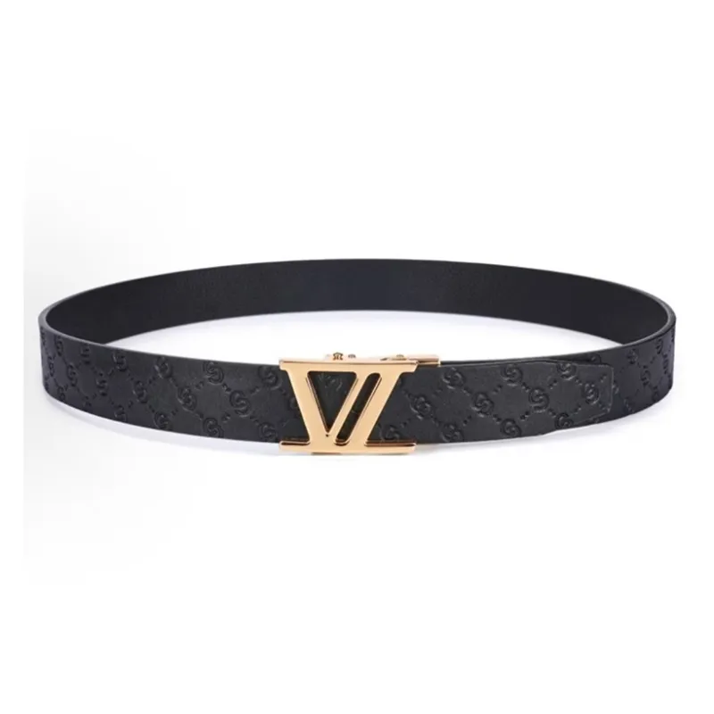Cheekkiss Top Grain Cow Leather Belts Men's Gunmetal 3.5cm-0