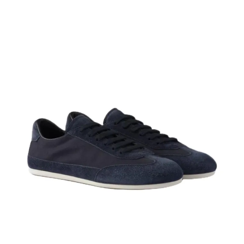 PRADA Low Top Skateboard Shoes Men's Blue-2