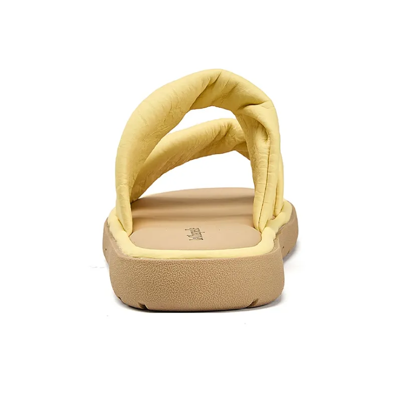 La Chapelle Slip Resistant Abrasion Resistant Slide Slippers Women's Yellow-3