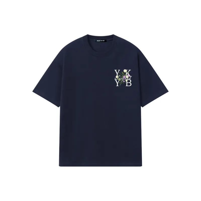 YK&YB T Shirts Unisex Navy Blue-0