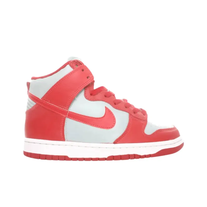 Nike Dunk Anti Slip Wear Resistant High Top Skateboard Shoes Men's Red White-1