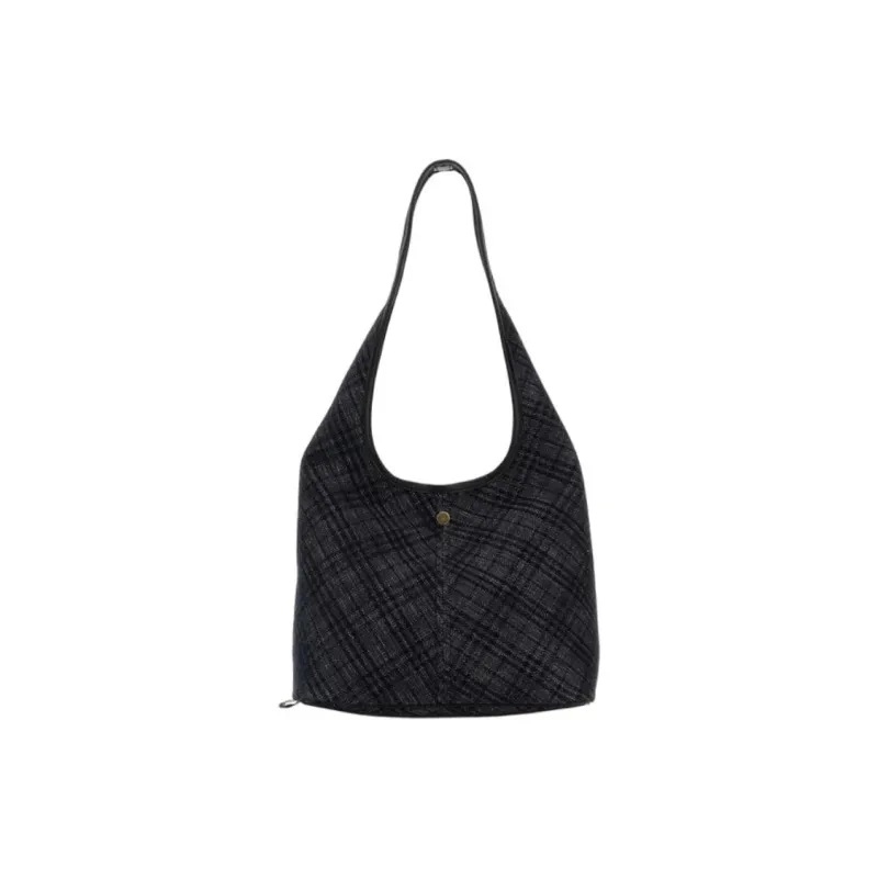 Burberry Cotton Shoulder Bag Women's Black-0