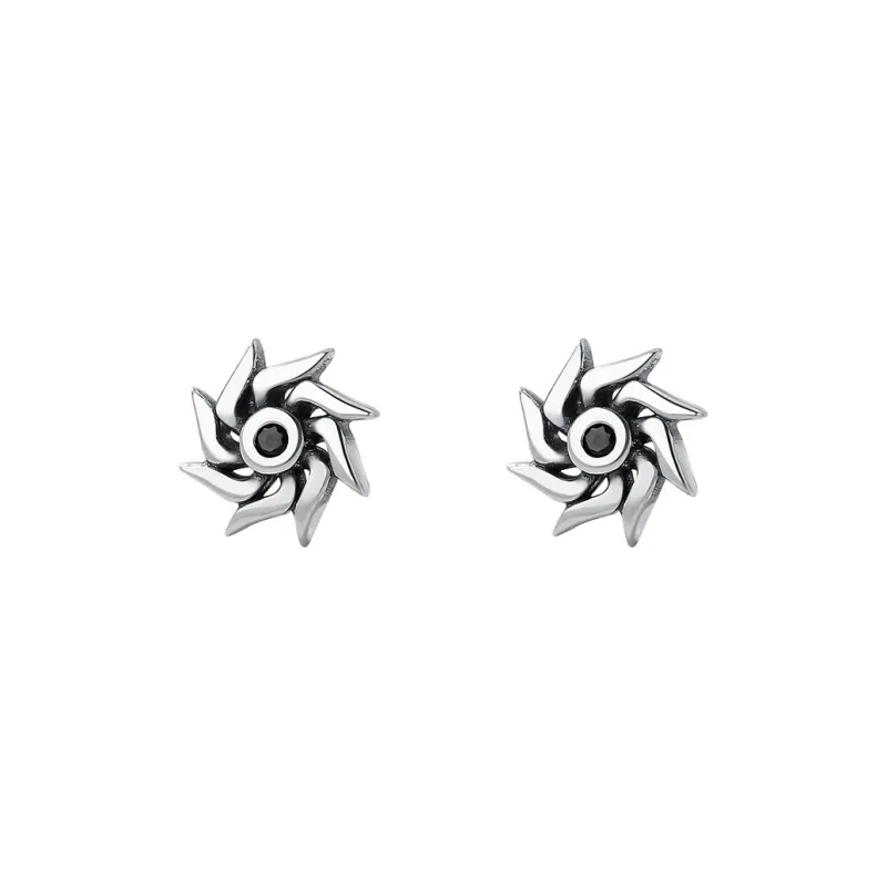 NIANNIANXI S999 Fine Silver Stud Earrings Women's-0
