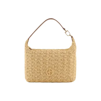 AMANI Coconut Coir With Leather Portable Crossbody Bag, Shoulder Bag Tubas Women's Beige
