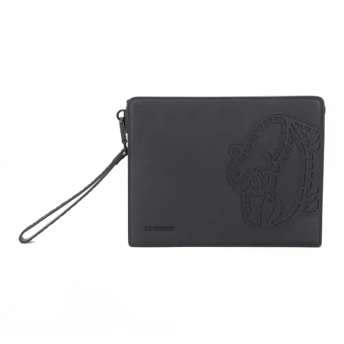 CANUDILO Cow Leather Clutch Men's Black