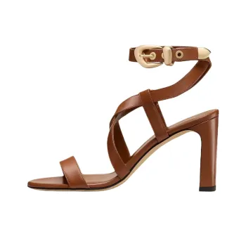 Stuart Weitzman/SW Maven Block One Strap Sandals 8.5cm Women's Brown