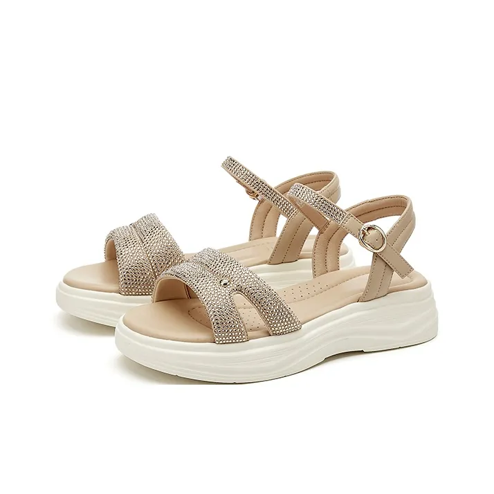 DAPHNE One Strap Sandals Medium Heel Women's-5