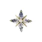 Gold White Mangstar Brooch
