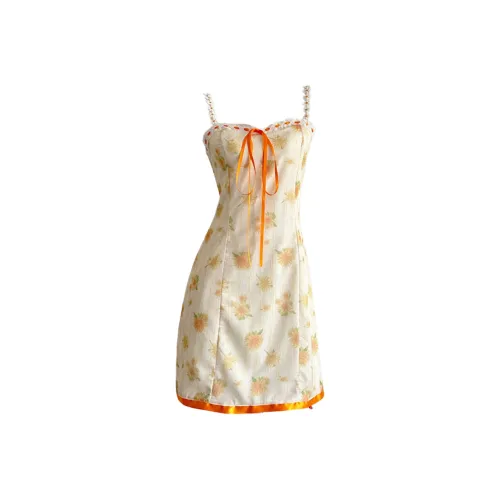 COVER TIME Slip Dresses Women's Saffron