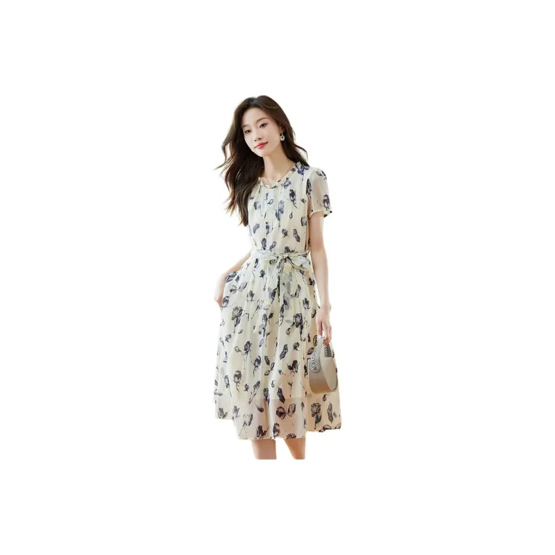 Mu Xiao Xin Short Sleeved Dress Women's-6