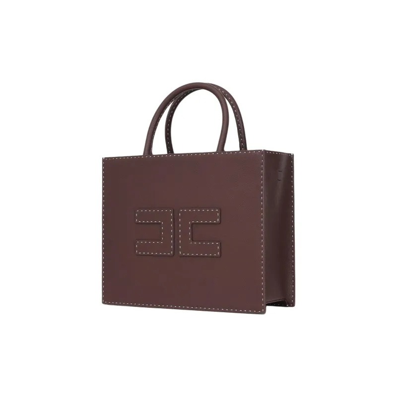 Elisabetta Franchi Polyester Tote Bag, Shopping Bag, Handbag Women's Brown-1