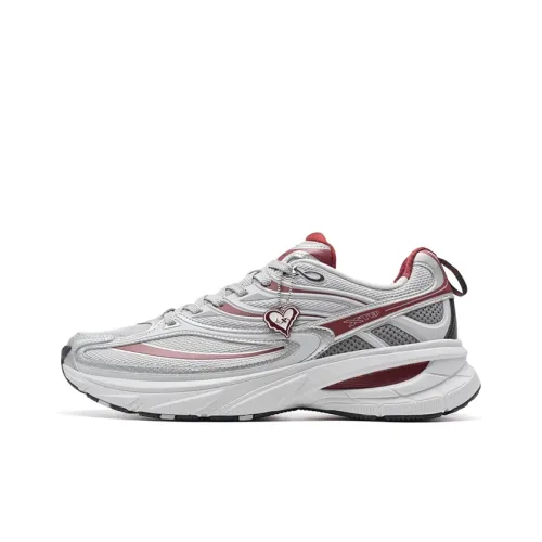 XTEP Small Basque 2nd Generation Casual Shoes Men Low Top Silver/Phantom Gray/Team Red