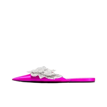 Balenciaga Slip Resistant Closed Toe Slippers Women's Pink
