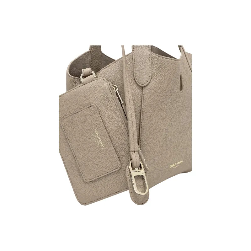 AMANI Calfskin Handbag Trumpets Women's Khaki-4