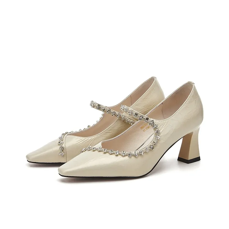 ST&SAT Chunky Heel High Heels Women's-5