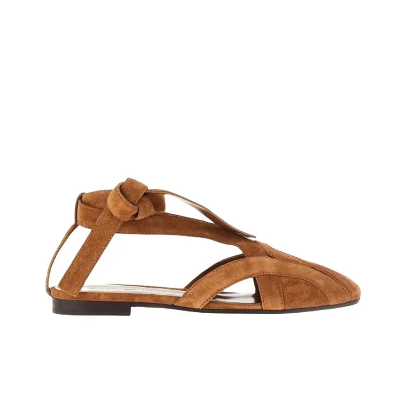 EMPORIO ARMANI One Strap Sandals Women's Brown-1