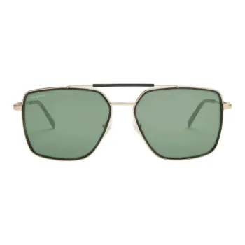 FERRAGAMO Titanium Aviator Sunglasses Men's Gold