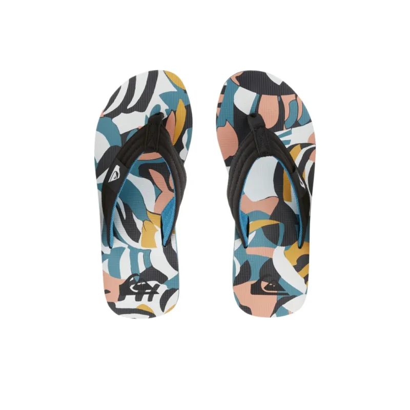Quiksilver Flip Flops Men's Black White-3