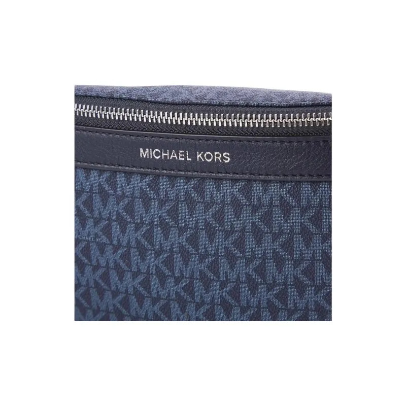 MICHAEL KORS Greyson Artificial Leather Fanny Pack Men's Marine Blue & Red-4