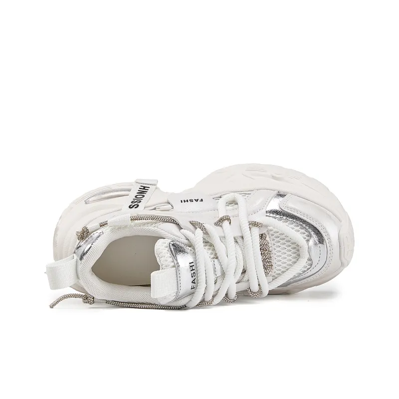 La Chapelle Abrasion Resistant Low Top Chunky Sneakers Women's Ecru-3