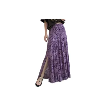 Wbwq Casual Long Skirt Women's Purple