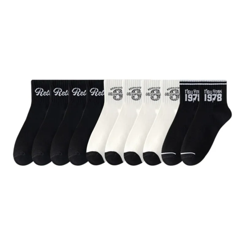 7 SEVFUN Unisex Mid-Calf Socks-36