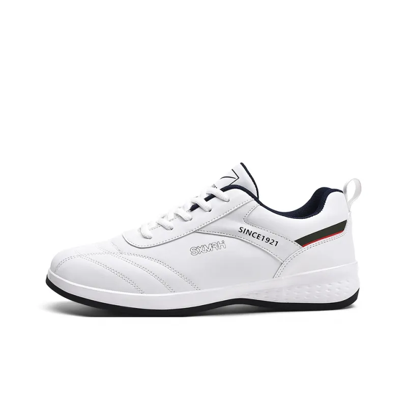 Binary Anti Slip Wear Resistant Low Top Casual Shoes Men's White Blue-0
