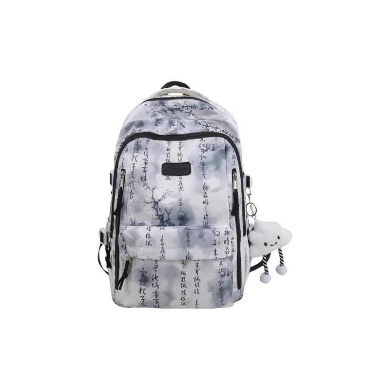 WICKBUEN Nylon Backpack Unisex Black/Pink/Yellow/Green/Blue-0