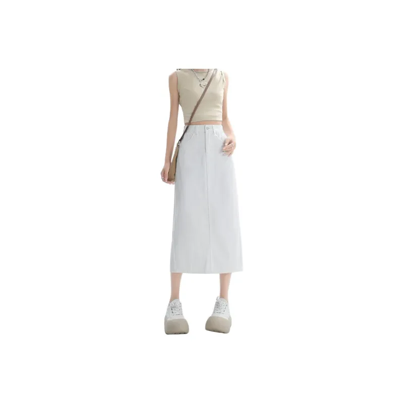 FOREVER 21 Denim Long Skirt Women's-0