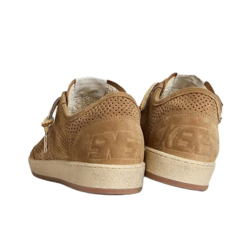 Golden Goose Ball Star Low Top Skateboard Shoes Women's Tobacco Brown-3